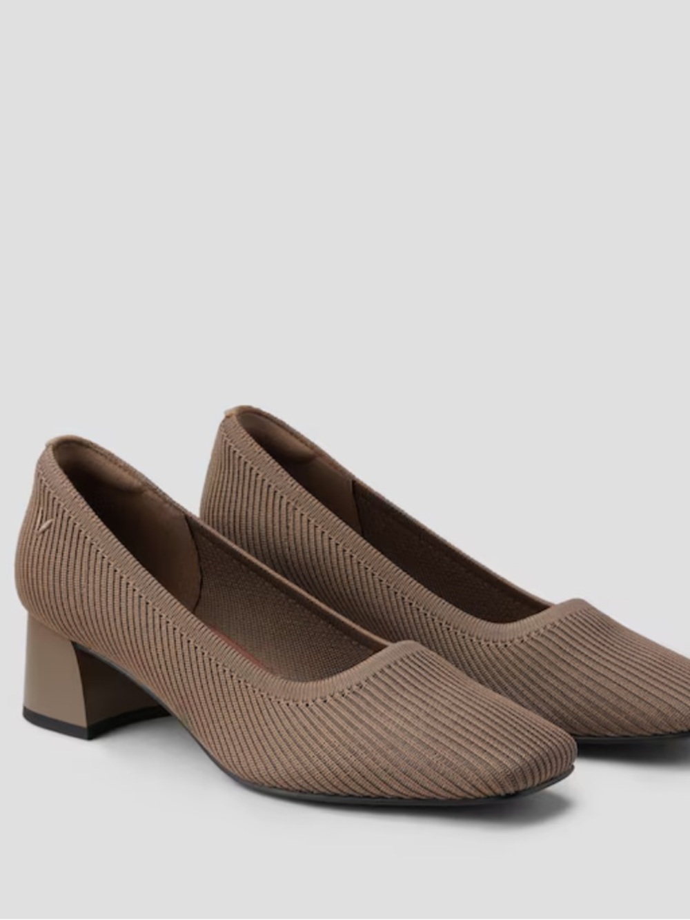 NEW VIVAIA Melody 2.0 Square-Toe Heels Expresso Chunky Heel Size 40 US 9